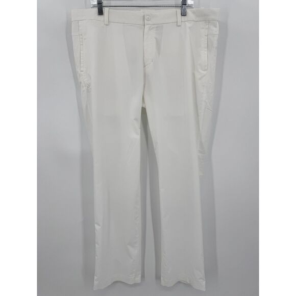 NIKE White Tour Performance Dri-Fit Golf Pants Size 38x32 - Picture 1 of 6